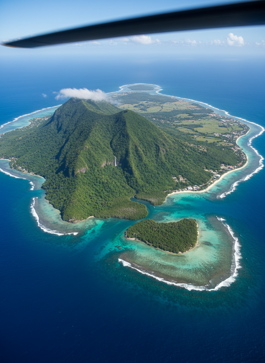 Aerial view of Guadeloupe